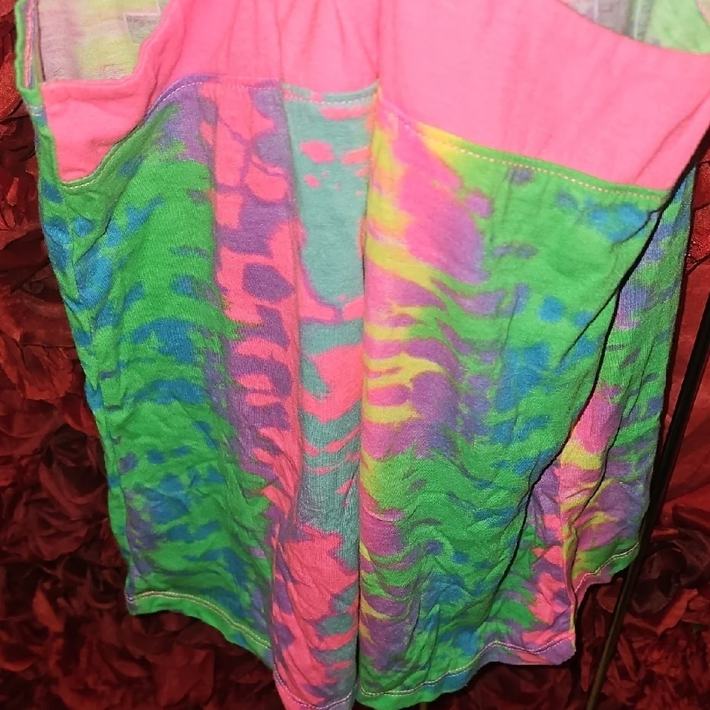 Justice Girls Neon Dance Tank Top Size 8